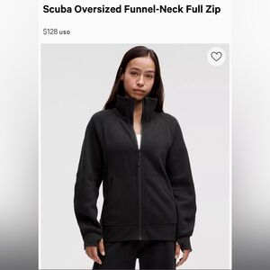 Scuba Oversized Funnel-Neck Full Zip